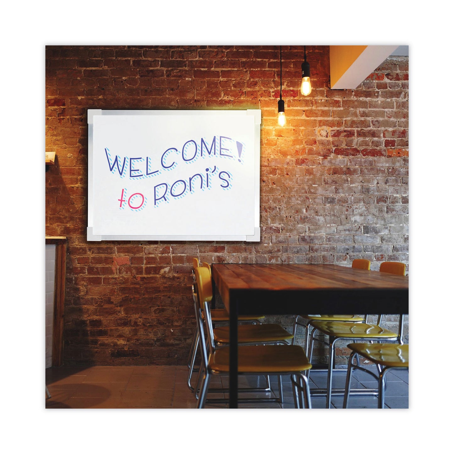 Flipside Framed Dry Erase Board, 48 x 36, White Surface, Silver Aluminum Frame (17641)