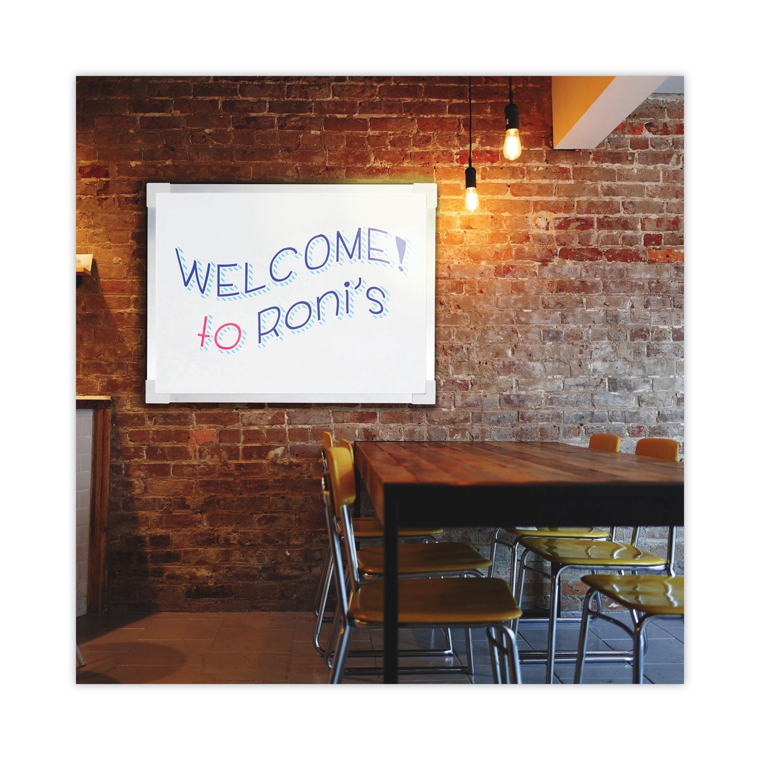 Flipside Framed Dry Erase Board, 48 x 36, White Surface, Silver Aluminum Frame (17641)