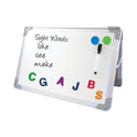 Flipside Dual-Sided Desktop Dry Erase Board, 18 x 12, White Surface, Silver Aluminum Frame (50000)