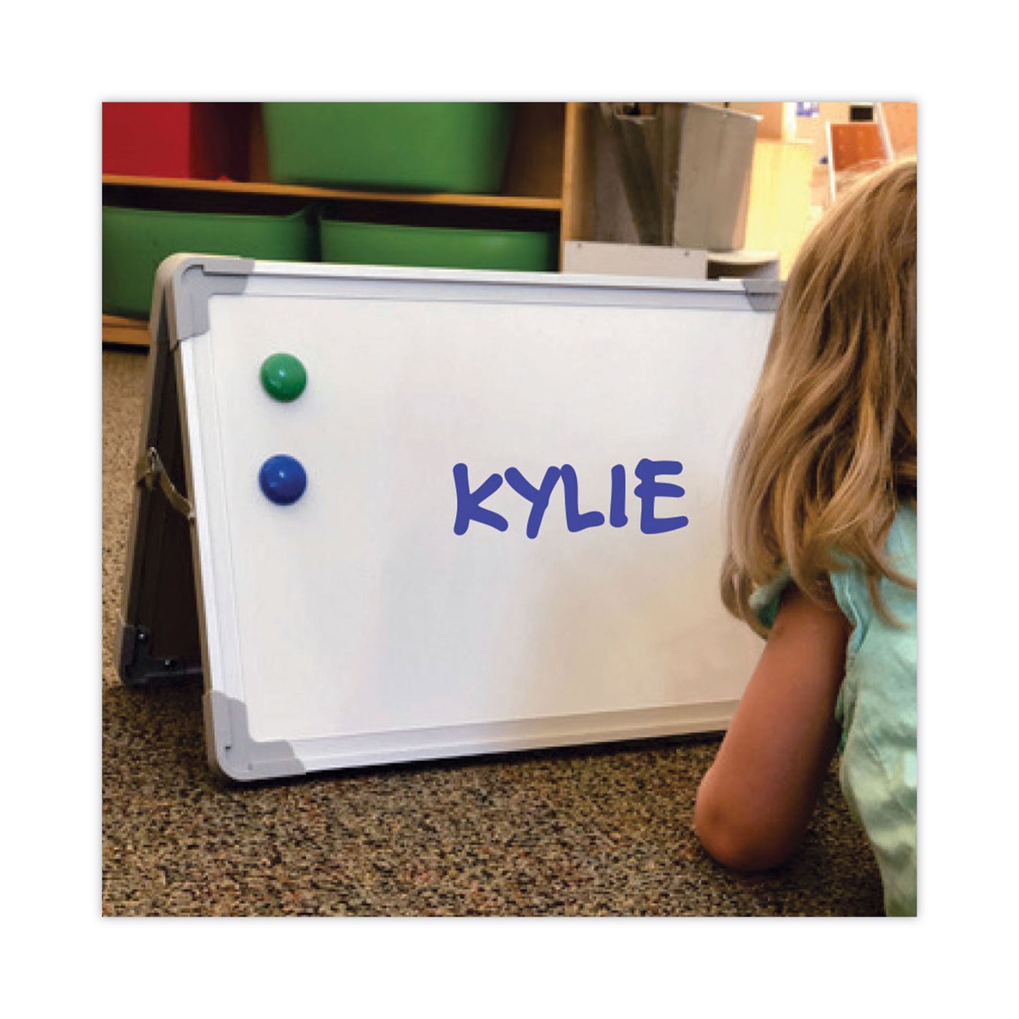 Flipside Dual-Sided Desktop Dry Erase Board, 18 x 12, White Surface, Silver Aluminum Frame (50000)