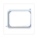 Flipside Dual-Sided Desktop Dry Erase Board, 18 x 12, White Surface, Silver Aluminum Frame (50000)