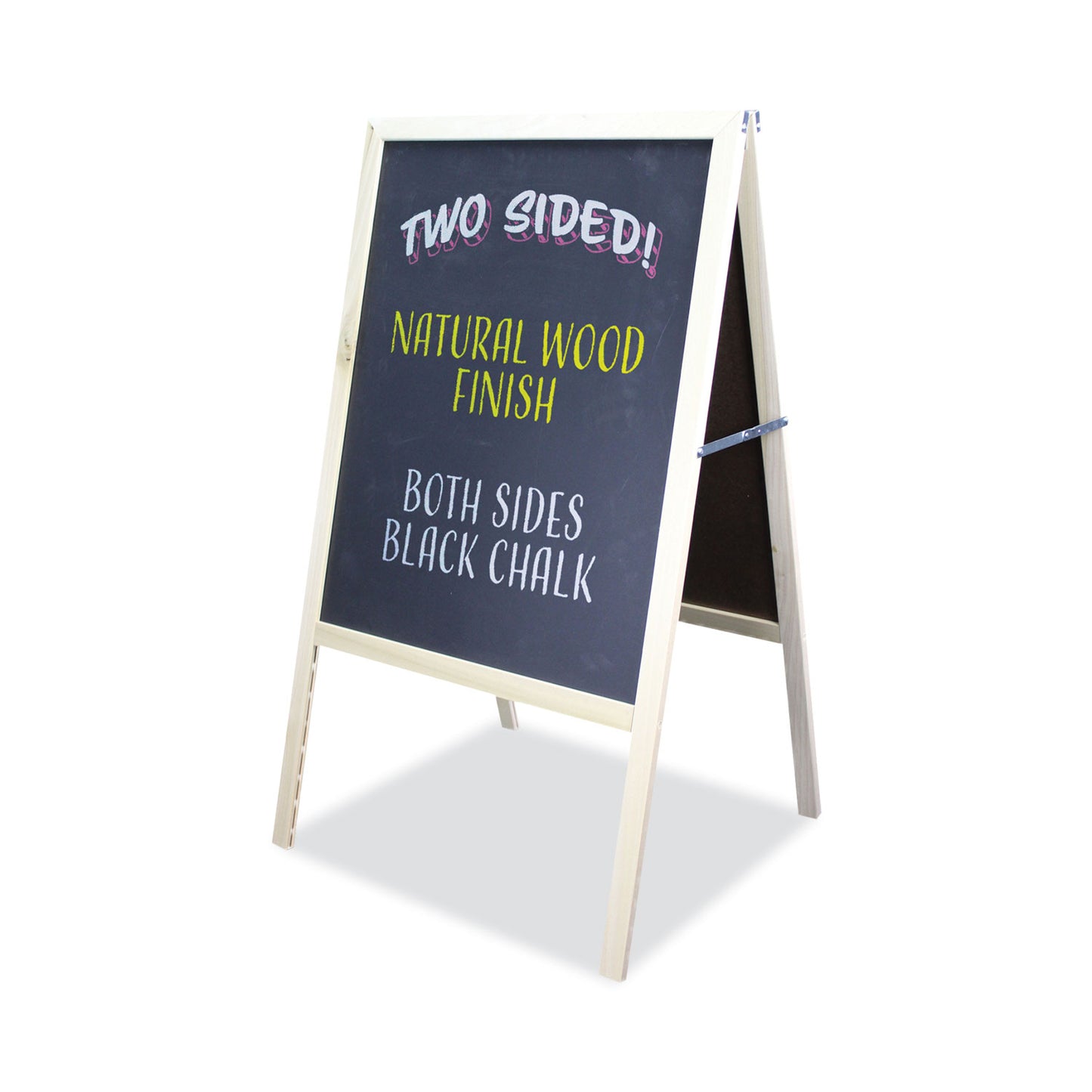 Flipside Black Chalkboard Marquee, 24 x 42, Black Surface, Natural Wood Frame (31222)