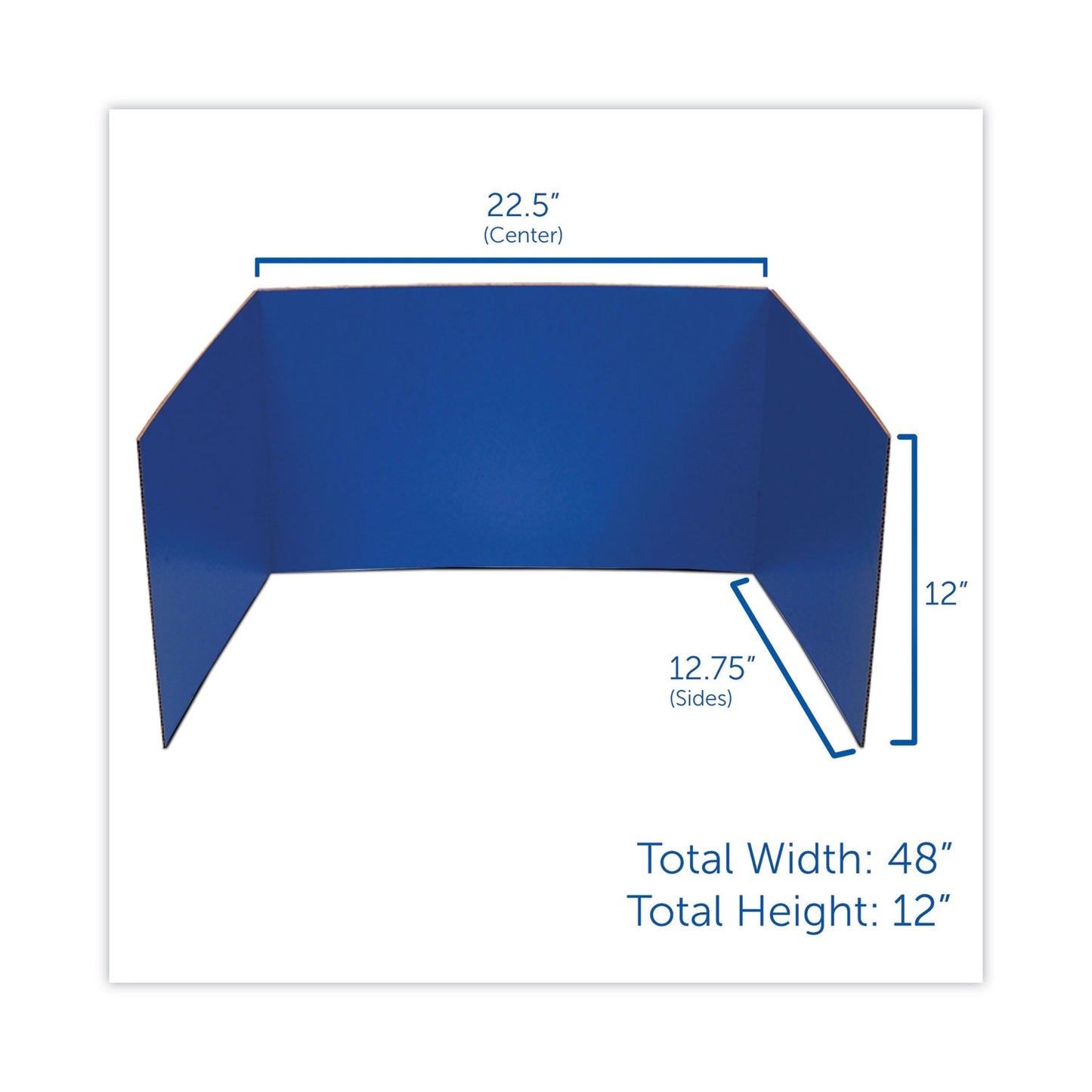 Flipside Study Carrel, 48 x 12, Assorted Colors, 24/Pack (60045)