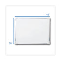 Flipside Framed Dry Erase Board, 48 x 36, White Surface, Silver Aluminum Frame (17641)