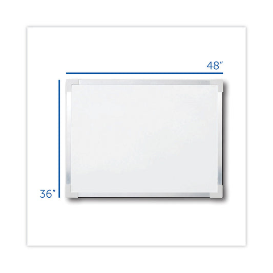 Flipside Framed Dry Erase Board, 48 x 36, White Surface, Silver Aluminum Frame (17641)