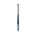 uni-ball VISION Roller Ball Pen, Stick, Extra-Fine 0.5 mm, Blue Ink, Black/Blue/Clear Barrel, 12/Pack (1734919)