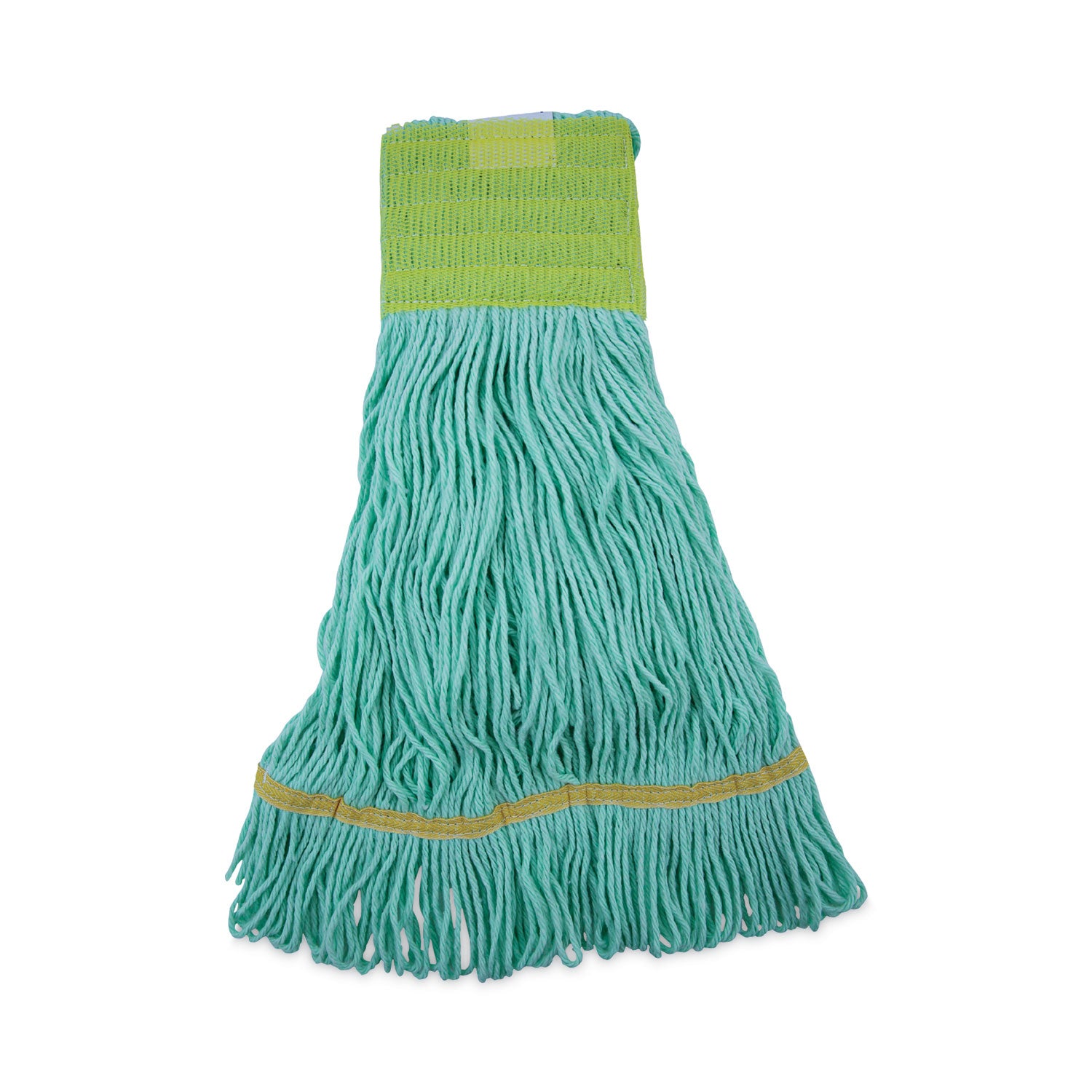 Boardwalk EcoMop Looped-End Mop Head, Recycled Fibers, Medium Size, Green, 12/Carton (1200MCT)