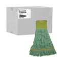 Boardwalk EcoMop Looped-End Mop Head, Recycled Fibers, Medium Size, Green, 12/Carton (1200MCT)