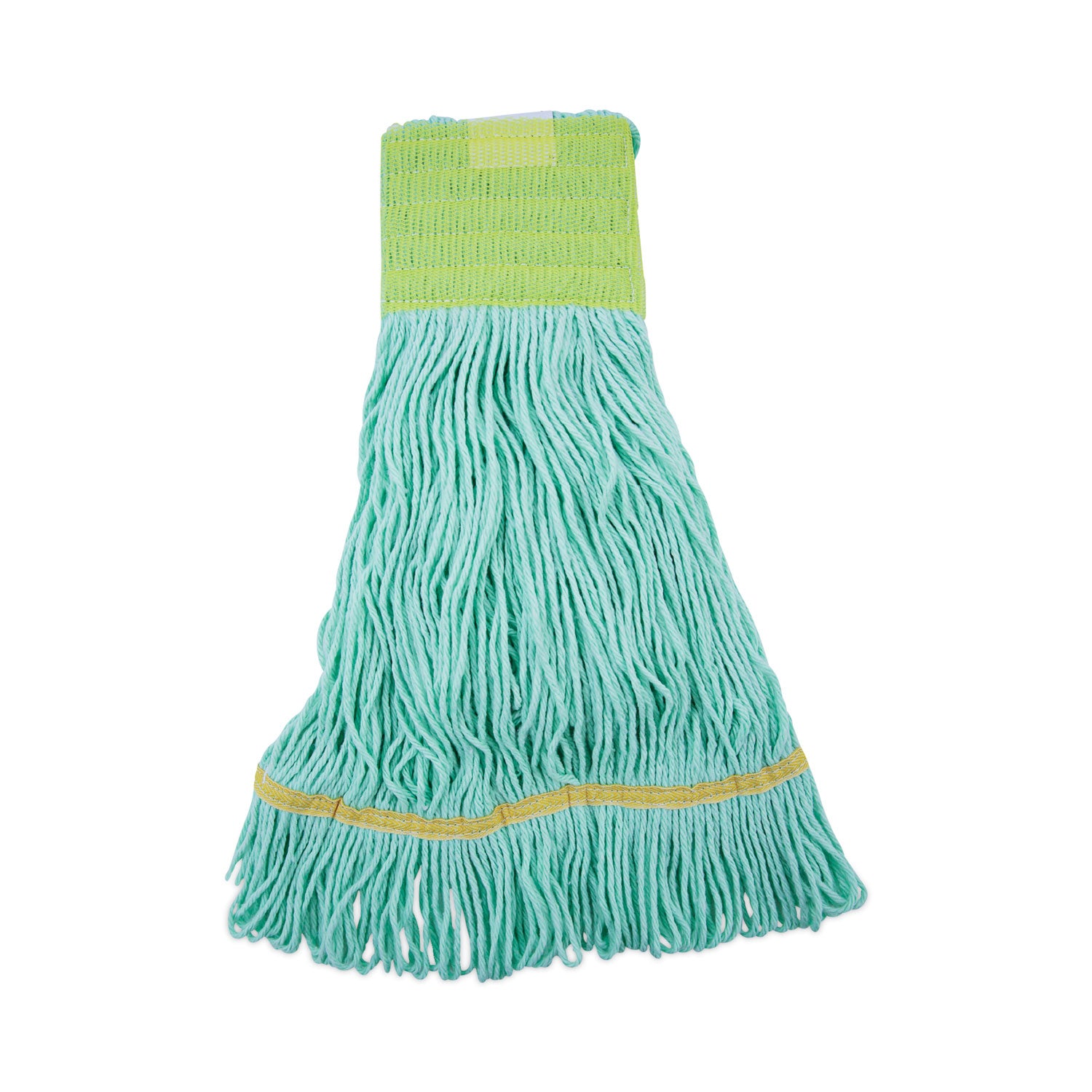 Boardwalk EcoMop Looped-End Mop Head, Recycled Fibers, Medium Size, Green (1200MEA)