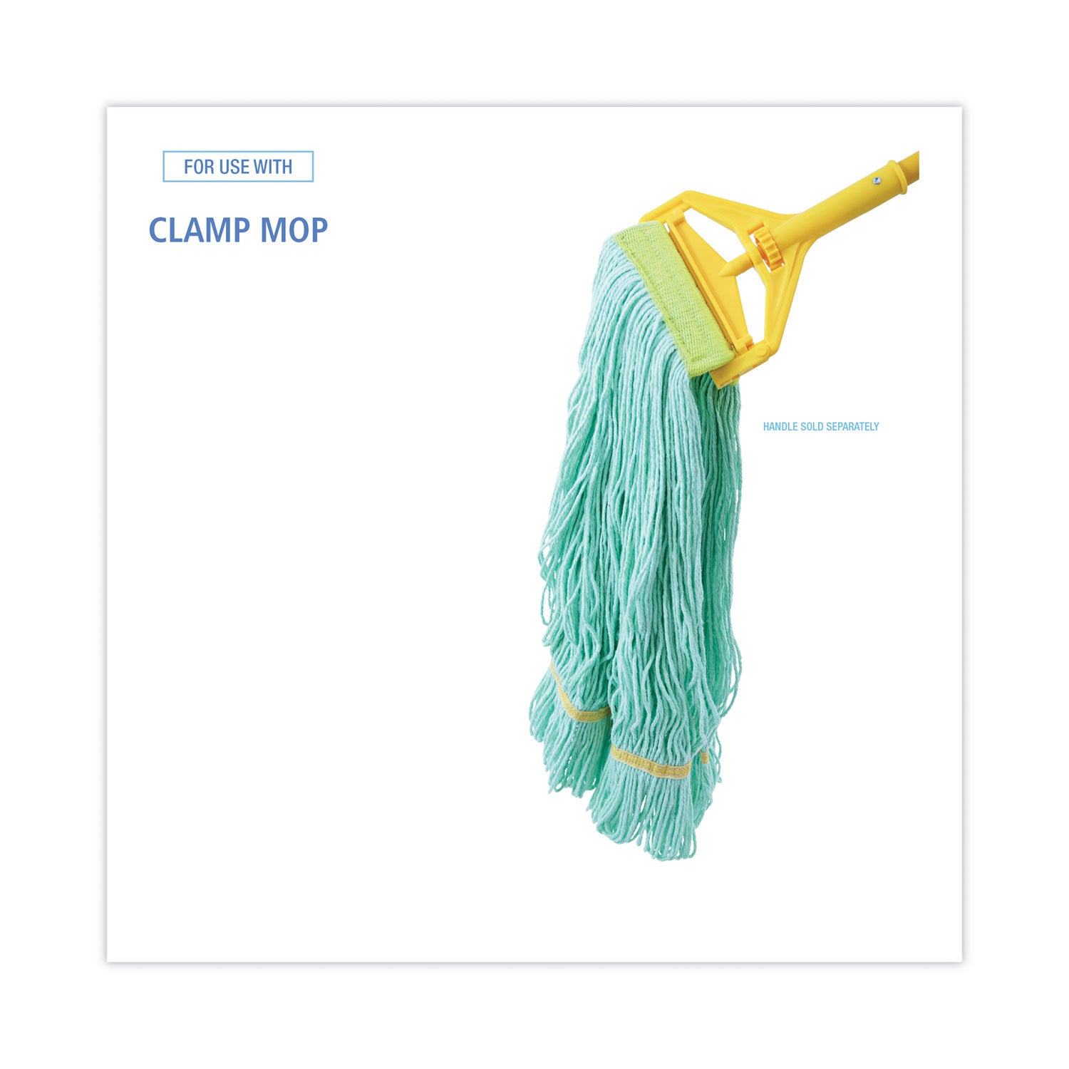 Boardwalk EcoMop Looped-End Mop Head, Recycled Fibers, Medium Size, Green (1200MEA)