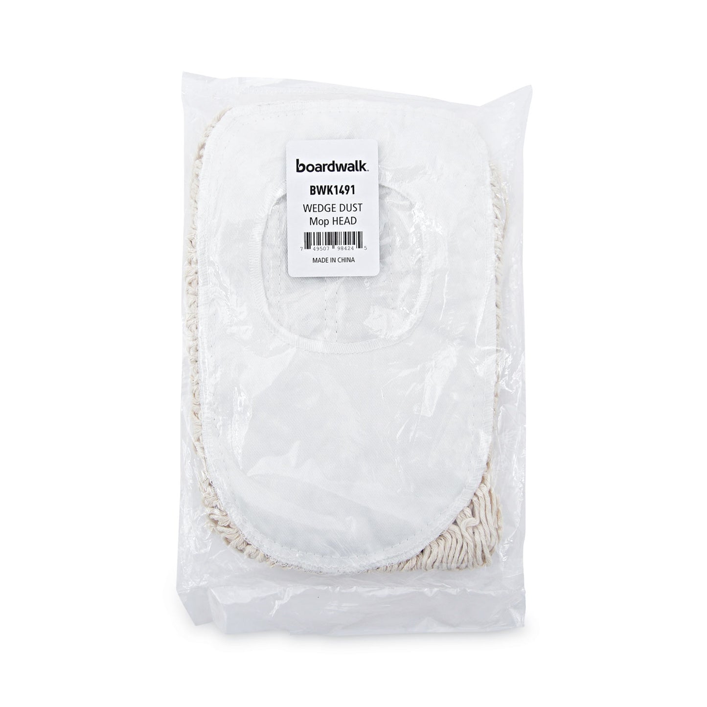 Boardwalk Wedge Dust Mop Head, Cotton, 17.5 x 13.5, White (1491)