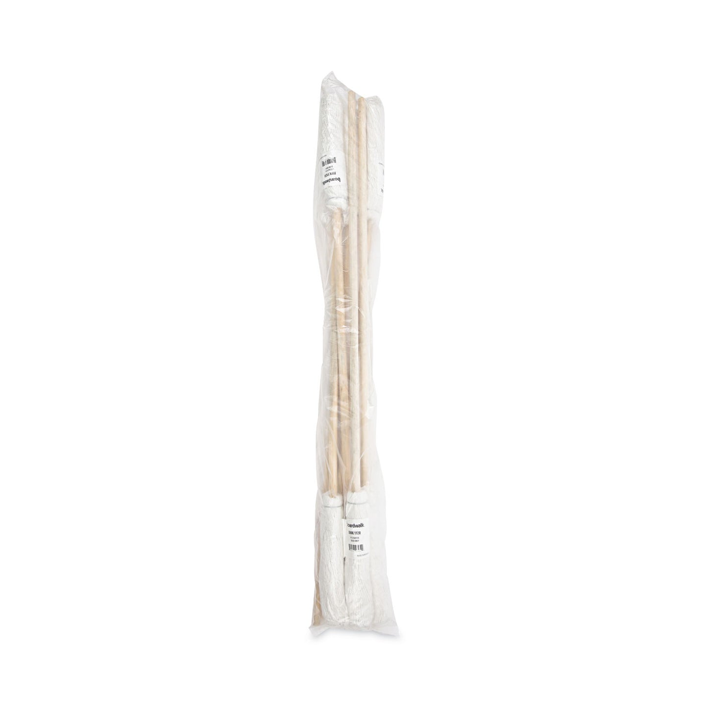 Boardwalk Handle/Deck Mops, #12 White Rayon Head, 48" Natural Wood Handle, 6/Pack (112R)