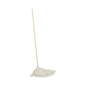 Boardwalk Handle/Deck Mops, #16 White Cotton Head, 48" Natural Wood Handle (116C)