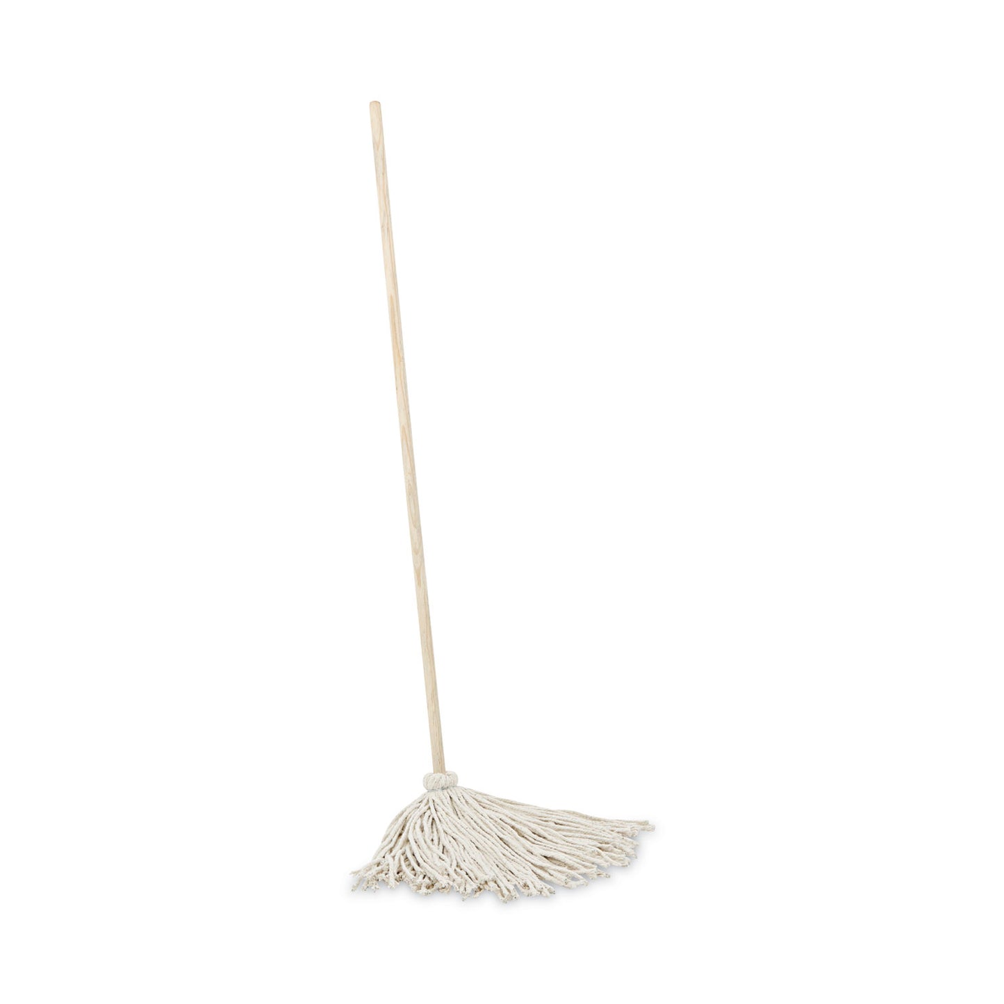 Boardwalk Handle/Deck Mops, #16 White Cotton Head, 48" Natural Wood Handle (116C)