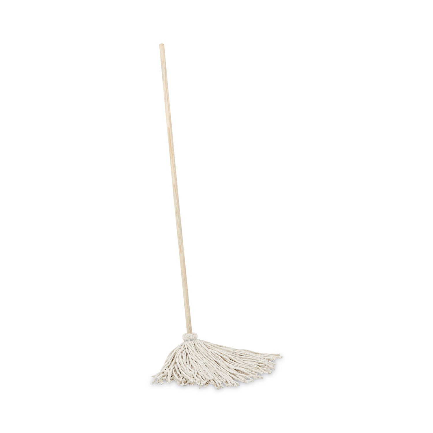 Boardwalk Handle/Deck Mops, #16 White Cotton Head, 48" Natural Wood Handle (116C)
