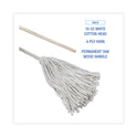 Boardwalk Handle/Deck Mops, #16 White Cotton Head, 48" Natural Wood Handle (116C)