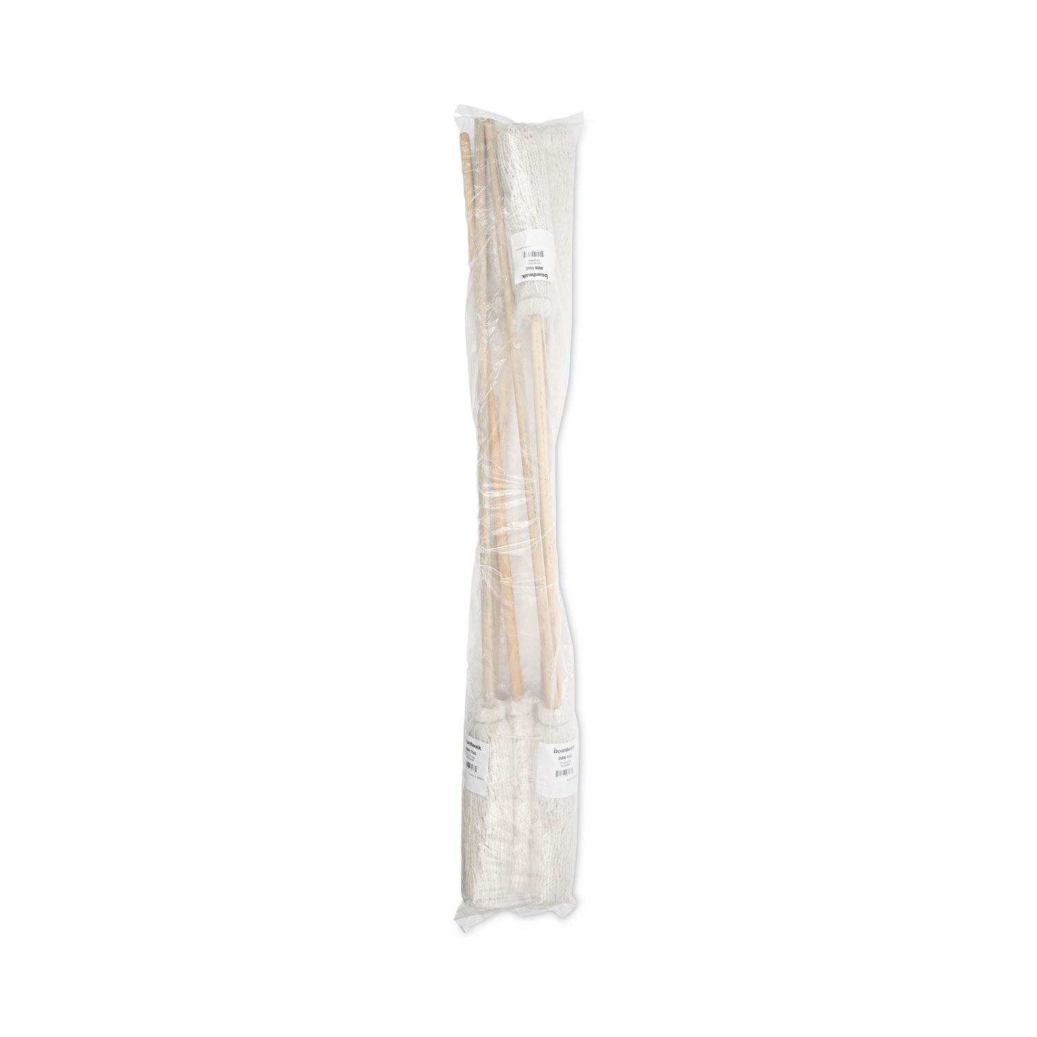 Boardwalk Handle/Deck Mops, #16 White Cotton Head, 48" Natural Wood Handle (116C)