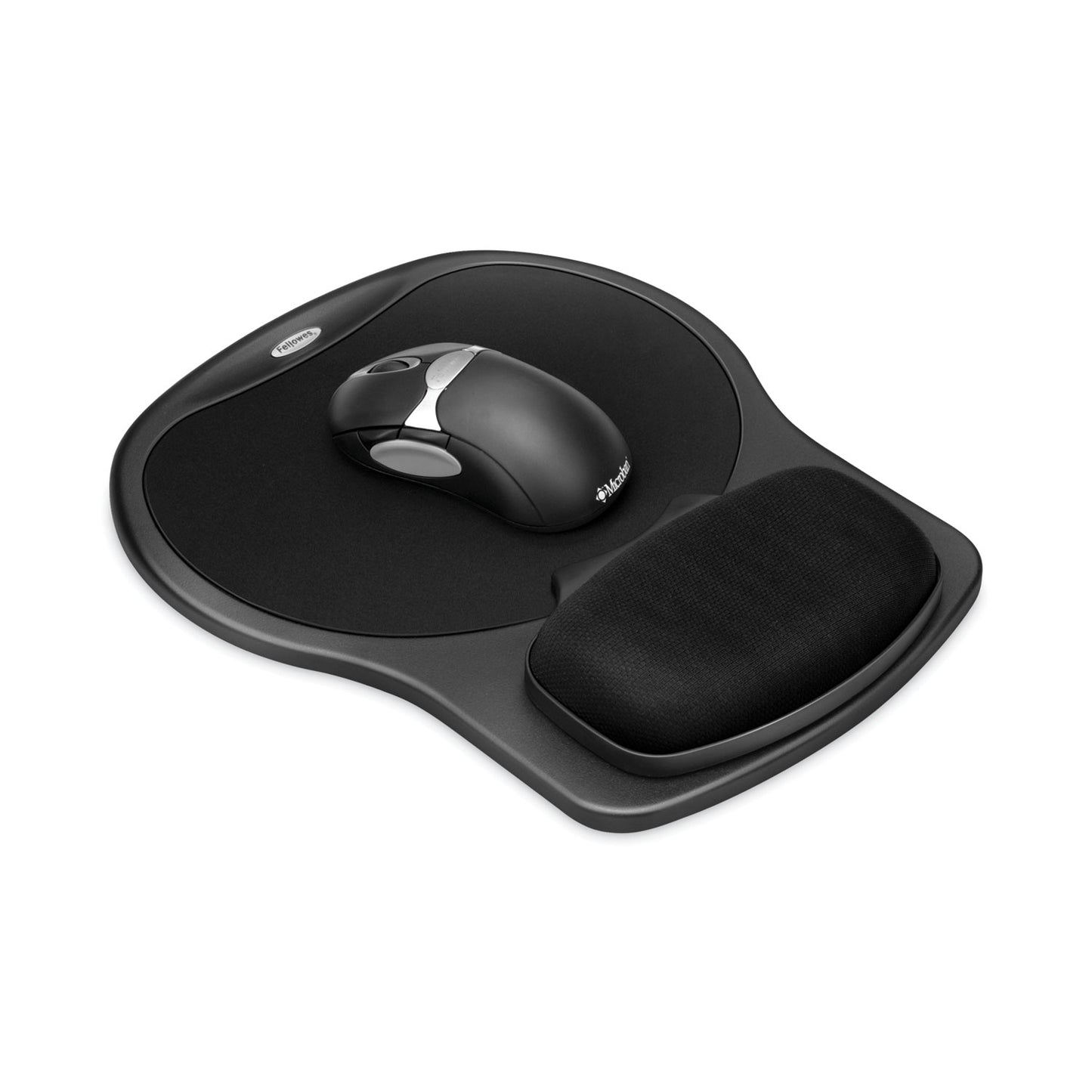 Fellowes Easy Glide Gel Mouse Pad with Wrist Rest, 10 x 12, Black (93730)