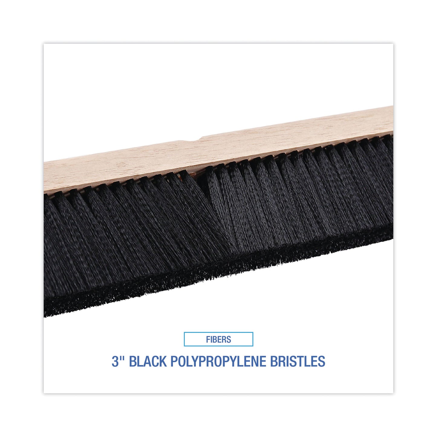 Boardwalk Floor Brush Head, 3" Black Polypropylene Bristles, 36" Brush (20636)