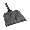 Boardwalk Metal Dust Pan, 12 x 14, 5" Handle, 20-Gauge Steel, Black, 12/Carton (04212)