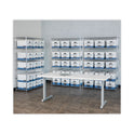 Bankers Box STOR/FILE Medium-Duty Letter/Legal Storage Boxes, Letter/Legal Files, 12.75" x 16.5" x 10.5", White/Blue, 4/Carton (0078907)