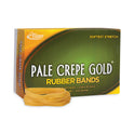 Alliance Pale Crepe Gold Rubber Bands, Size 64, 0.04" Gauge, Golden Crepe, 1 lb Box, 490/Box (20645)