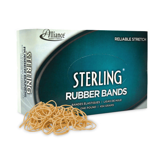 Alliance Sterling Rubber Bands, Size 10, 0.03" Gauge, Crepe, 1 lb Box, 5,000/Box (24105)