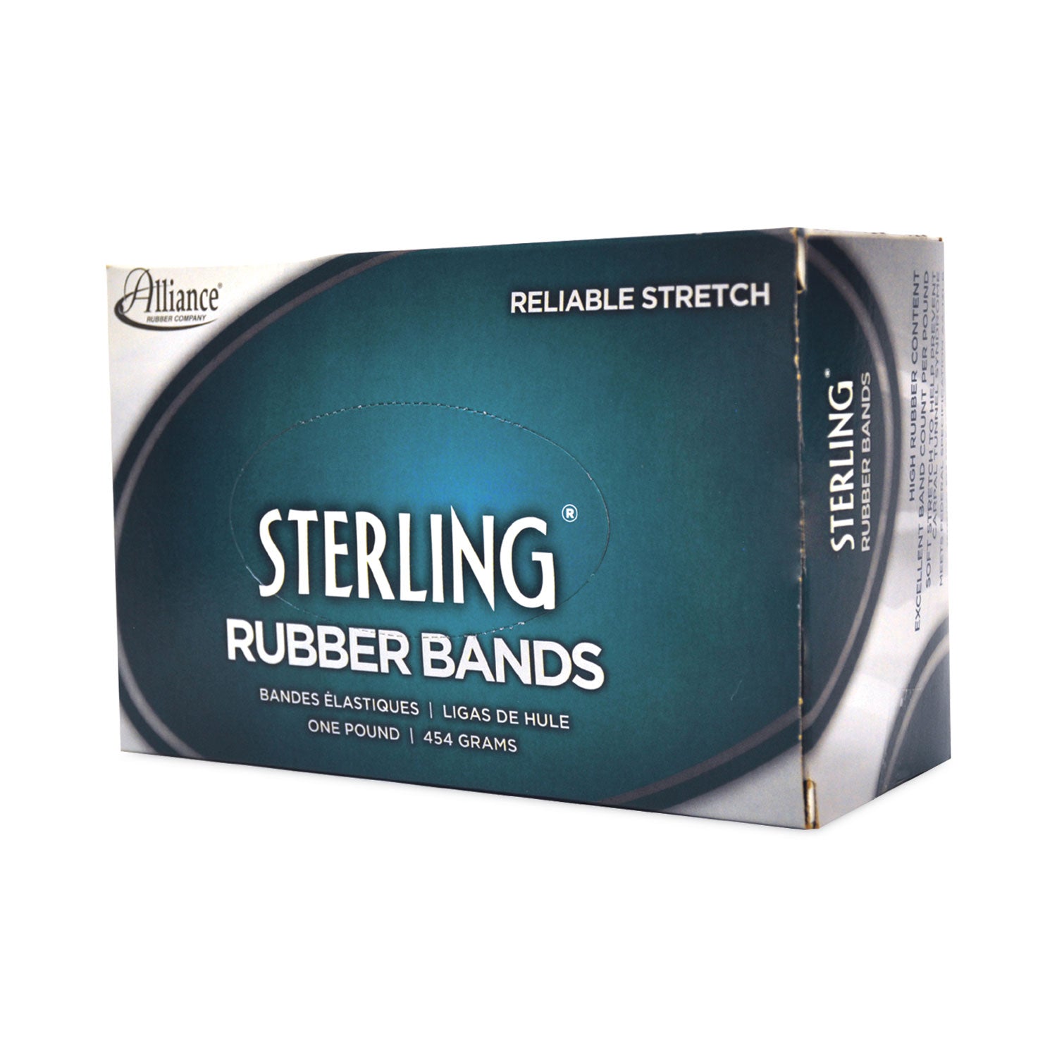 Alliance Sterling Rubber Bands, Size 10, 0.03" Gauge, Crepe, 1 lb Box, 5,000/Box (24105)