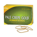 Alliance Pale Crepe Gold Rubber Bands, Size 33, 0.04" Gauge, Golden Crepe, 1 lb Box, 970/Box (20335)