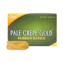 Alliance Pale Crepe Gold Rubber Bands, Size 64, 0.04" Gauge, Golden Crepe, 1 lb Box, 490/Box (20645)