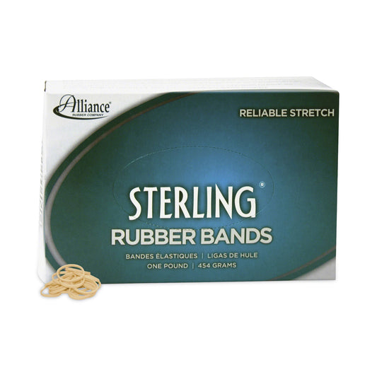 Alliance Sterling Rubber Bands, Size 8, 0.03" Gauge, Crepe, 1 lb Box, 7,100/Box (24085)