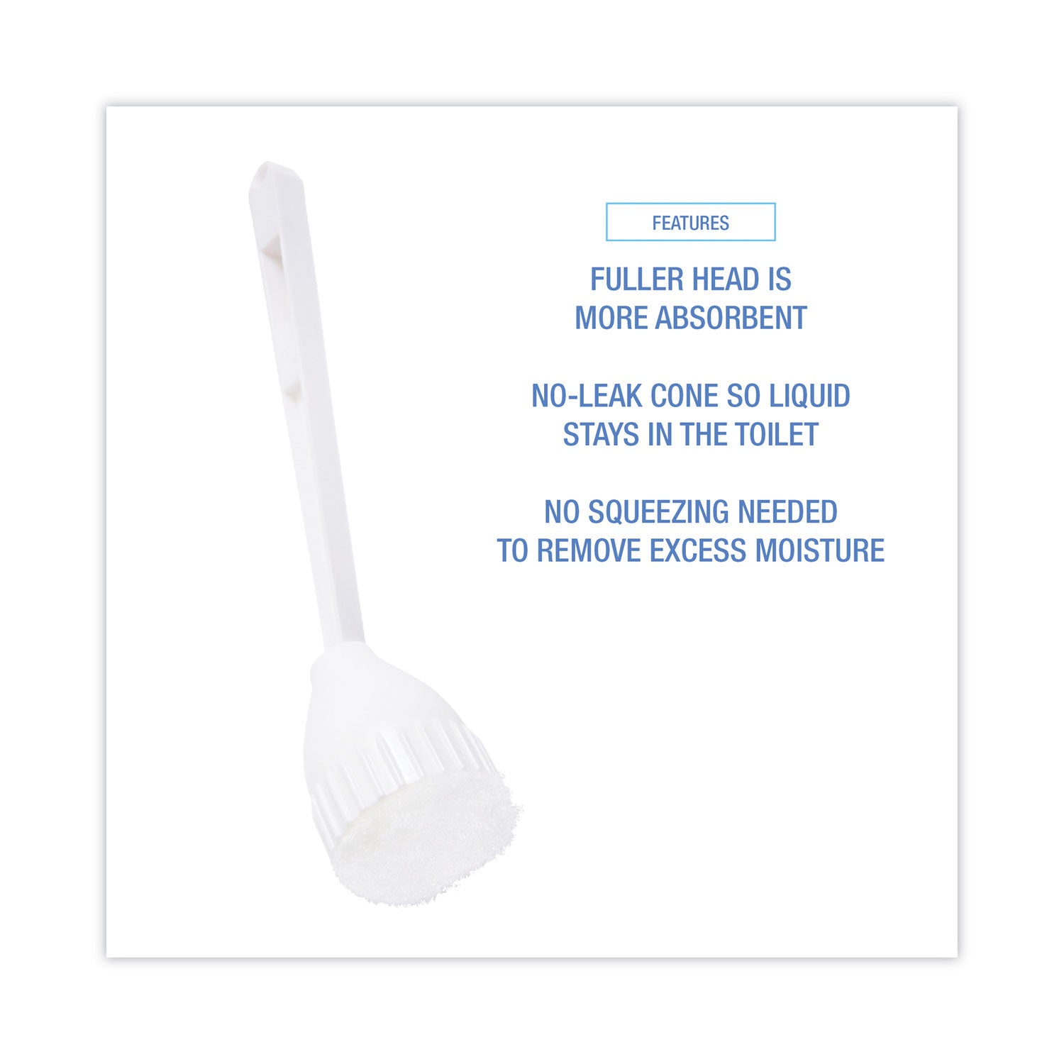 Boardwalk Cone Bowl Mop, 10" Handle, 2" Mop Head, White, 25/Carton (00170)