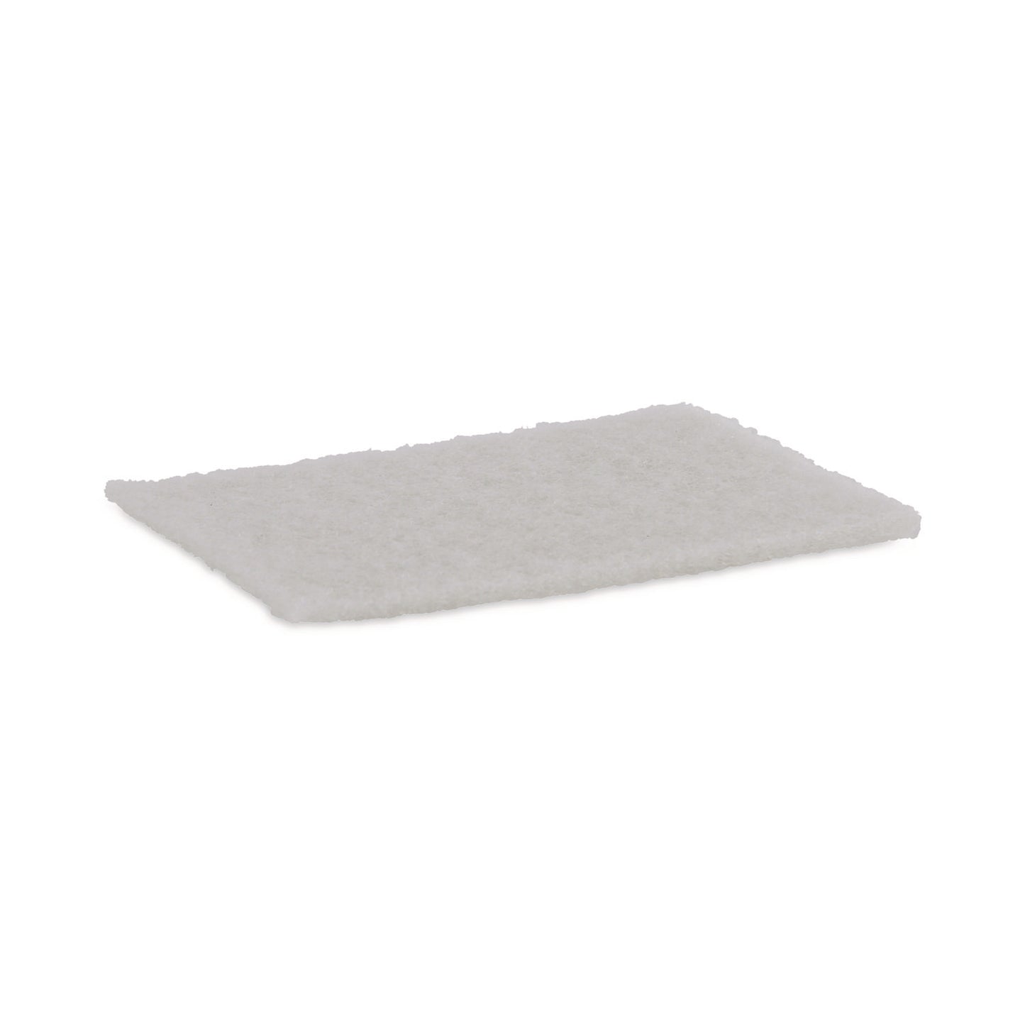 Boardwalk Light Duty Scour Pad, White, 6 x 9, White, 20/Carton (198)