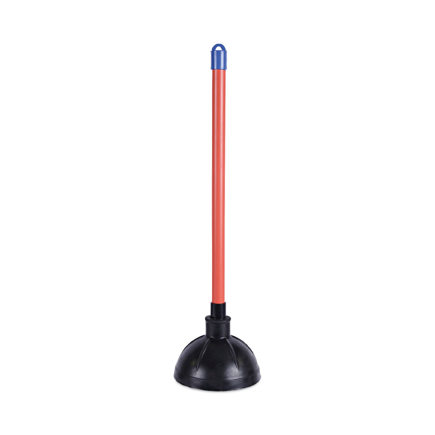 Boardwalk Toilet Plunger, 18" Plastic Handle, 5.63" dia, Red/Black, 6/Carton (09201)