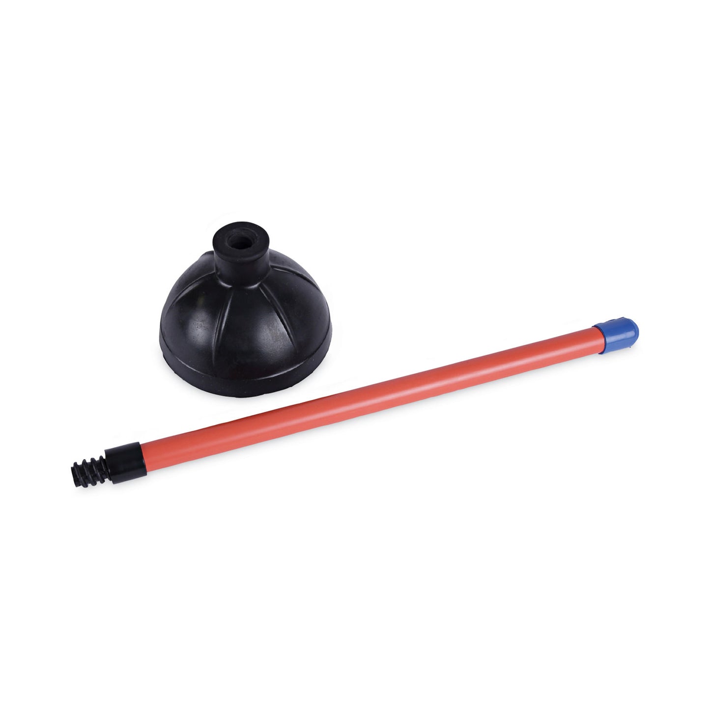 Boardwalk Toilet Plunger, 18" Plastic Handle, 5.63" dia, Red/Black, 6/Carton (09201)