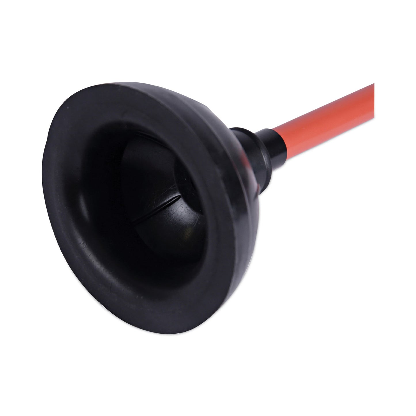 Boardwalk Toilet Plunger, 18" Plastic Handle, 5.63" dia, Red/Black (09201EA)