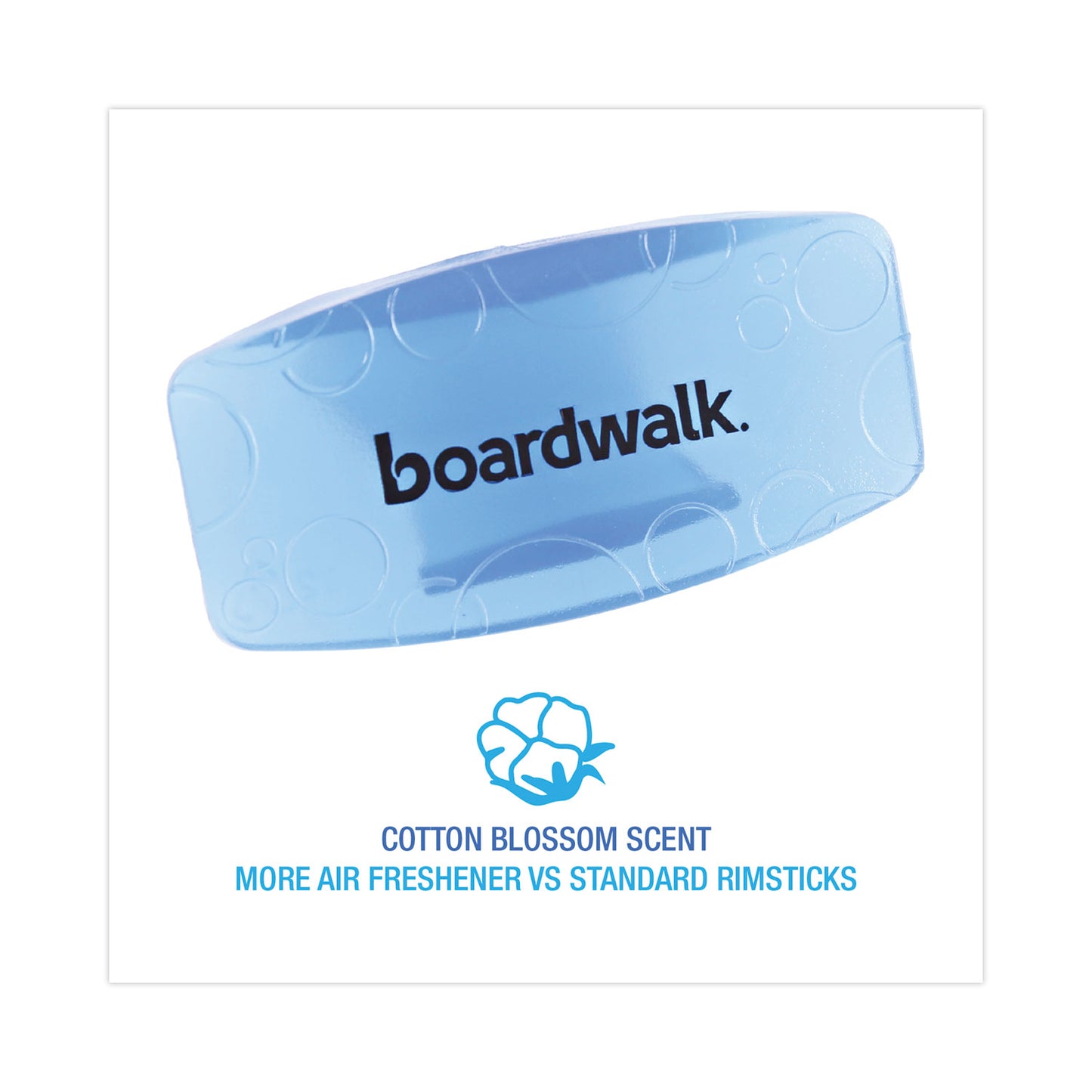 Boardwalk Bowl Clip, Cotton Blossom Scent, Blue, 12/Box (CLIPCBL)