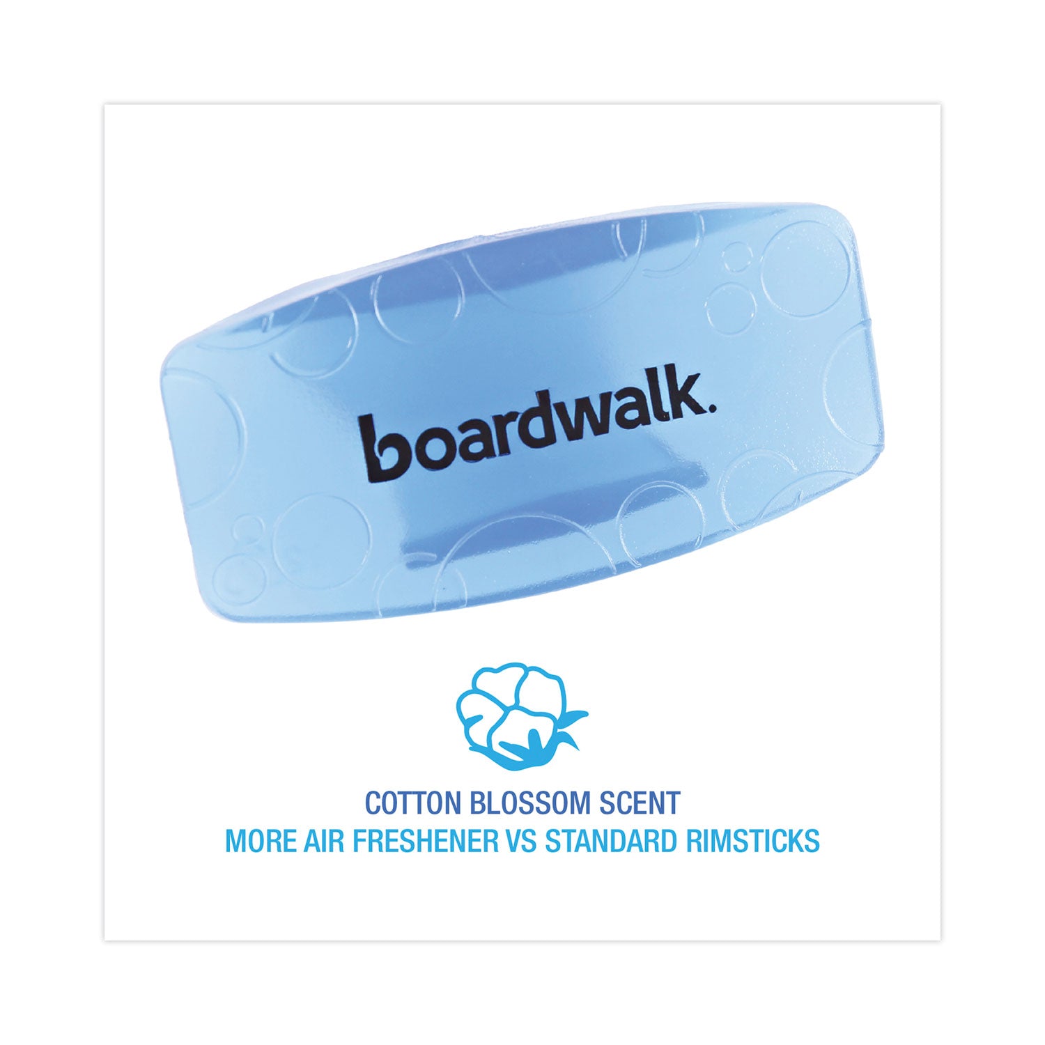 Boardwalk Bowl Clip, Cotton Blossom Scent, Blue, 12/Box (CLIPCBL)