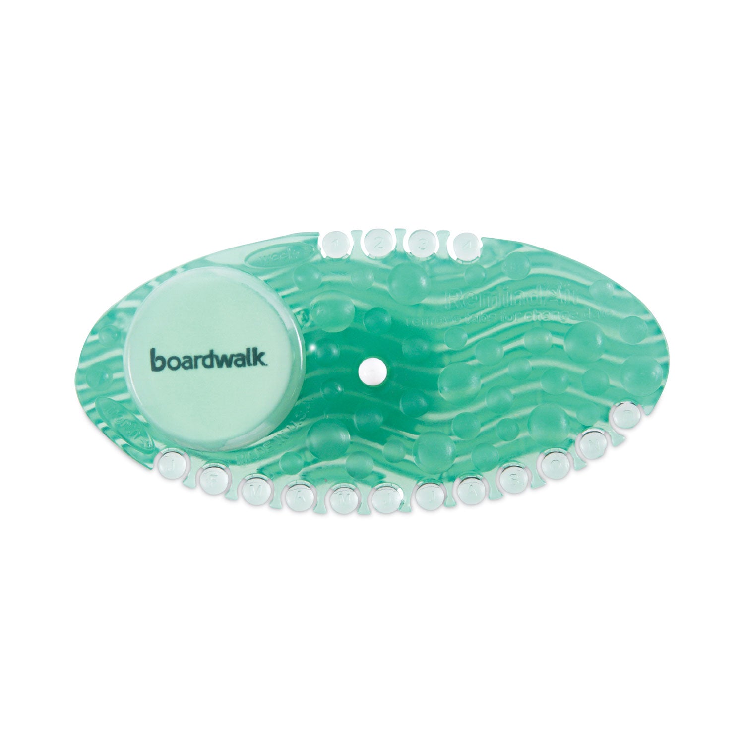 Boardwalk Curve Air Freshener, Cucumber Melon, Solid, Green, 10/Box (CURVECME)