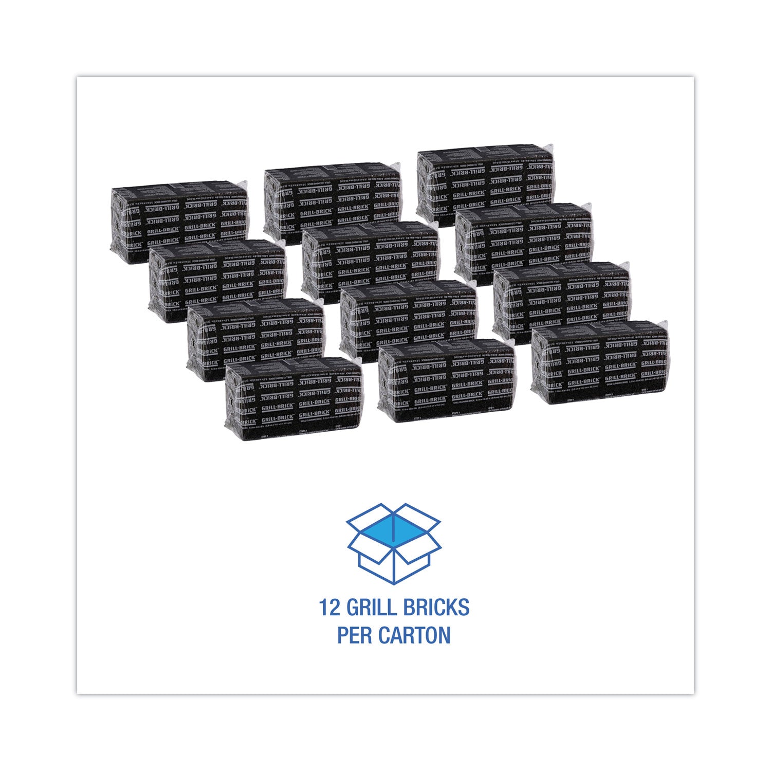 Boardwalk Grill Brick, 8 x 4, Black, 12/Carton (GB12PC)