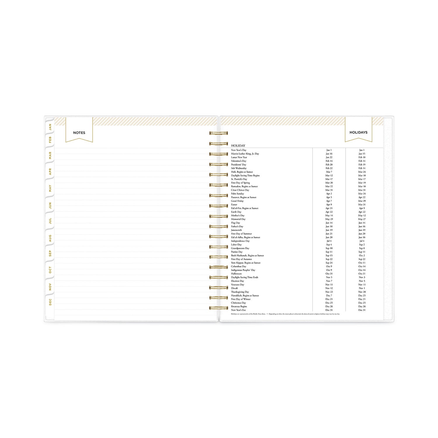 Blue Sky Day Designer Daily/Monthly Frosted Planner, Rugby Stripe Artwork, 10 x 8, Black/White Cover, 12-Month (July-June): 2024-2025 (137885)