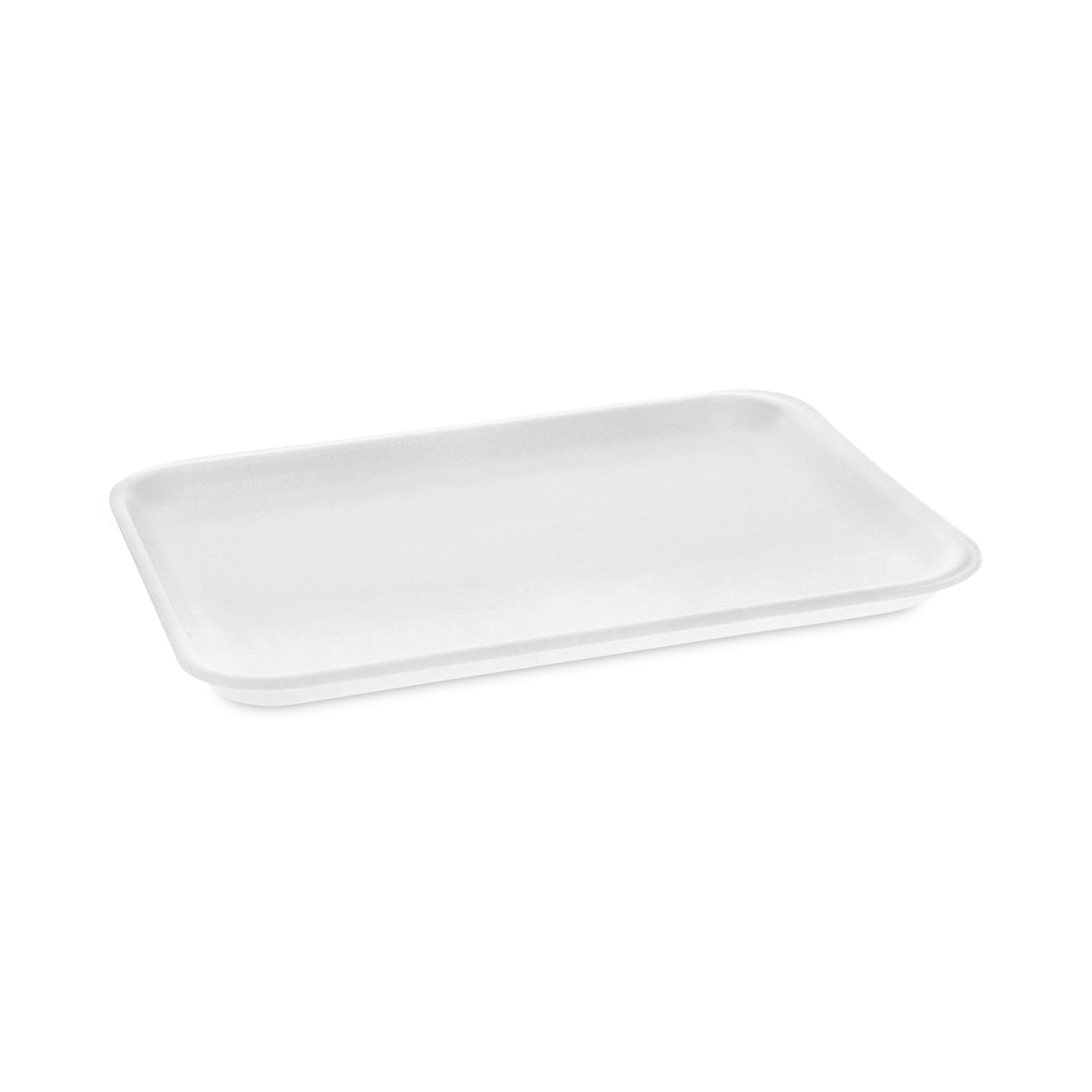 Pactiv Meat Tray, #4 Shallow, 9.13 x 7.13 x 0.65, White, Foam, 500/Carton (0TF104S00000)