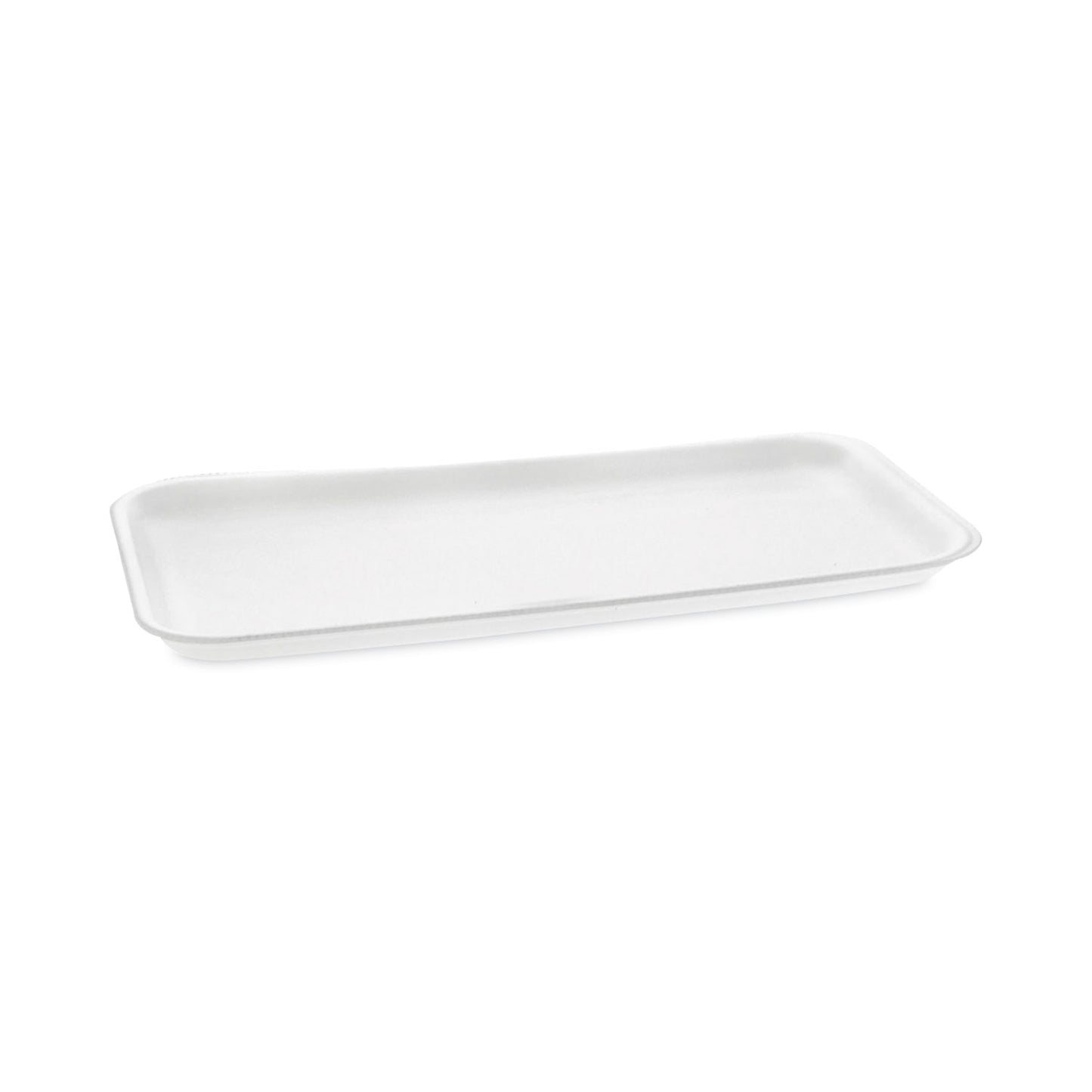 Pactiv Supermarket Tray, #10S, 10.75 x 5.7 x 0.65, White, Foam, 500/Carton (0TF110S00000)