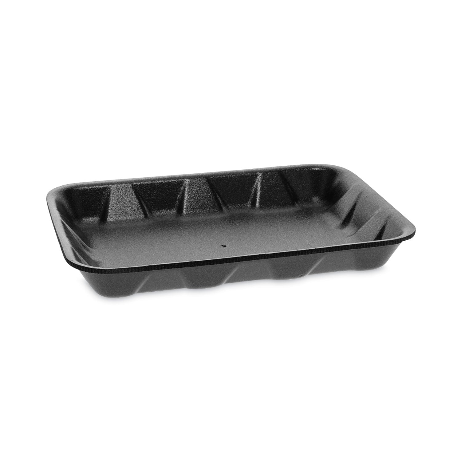 Pactiv Supermarket Tray, #4D1, 9.5 x 7 x 1.25, Black, Foam, 500/Carton (0TFB04D10000)