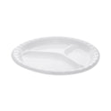 Pactiv Placesetter Deluxe Laminated Foam Dinnerware, 3-Compartment Plate, 10.25" dia, White, 540/Carton (0TK10044000Y)