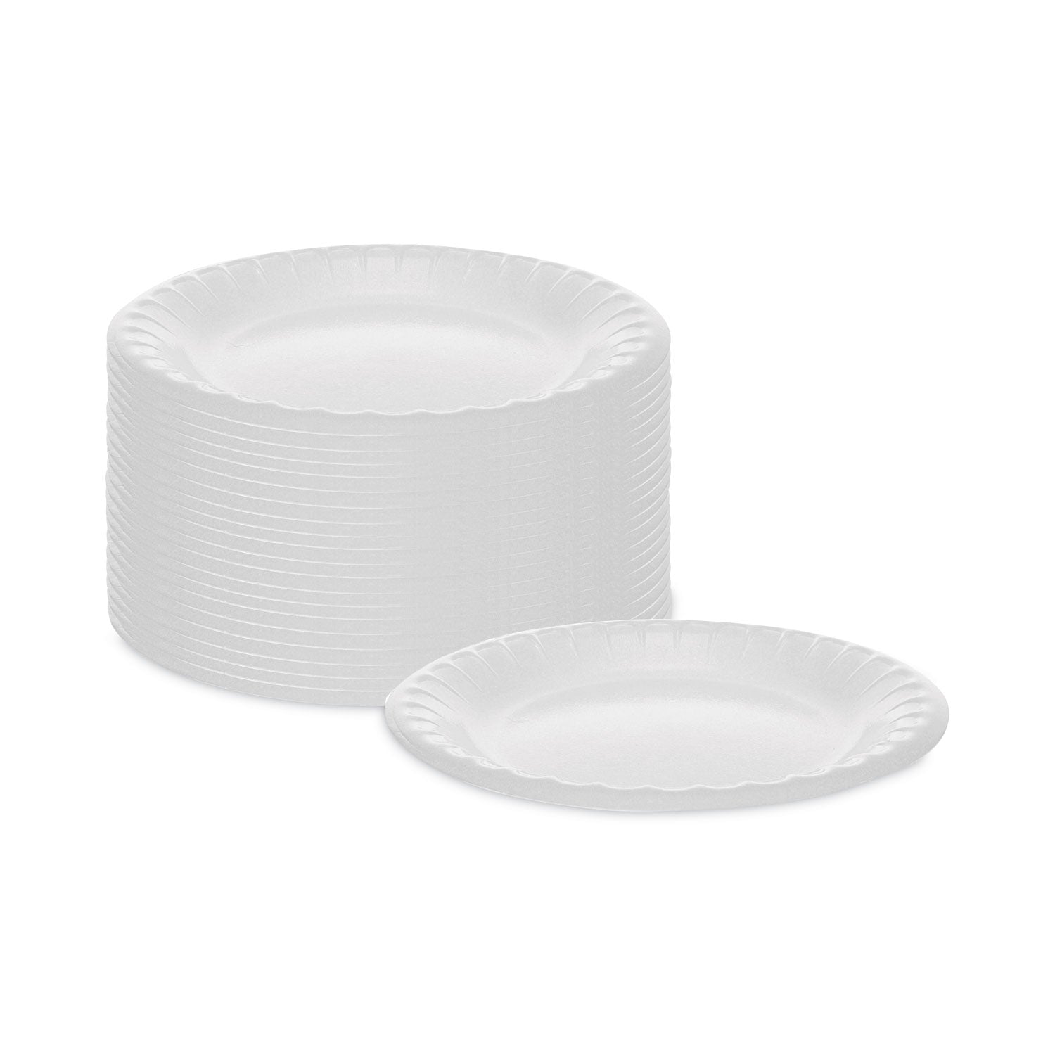 Pactiv Placesetter Deluxe Laminated Foam Dinnerware, Plate, 6" dia, White, 1,000/Carton (0TK100060000)