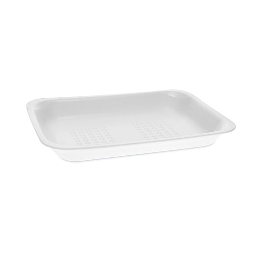 Pactiv Meat Tray, #2, 8.38 x 5.88 x 1.21, White, Foam, 500/Carton (51P102FS)