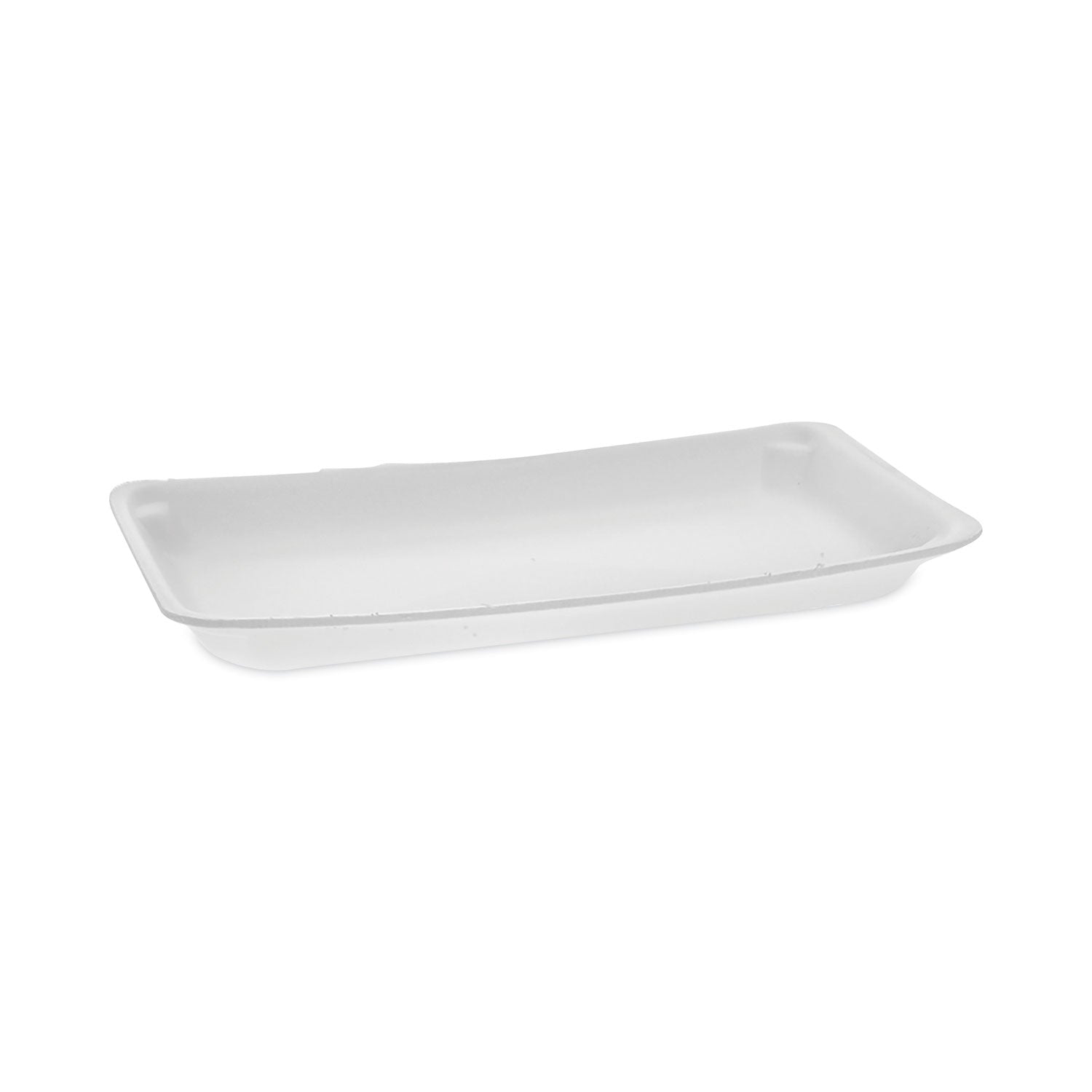 Pactiv Supermarket Tray, #10P, 10.75 x 5.5 x 1.2, White, Foam, 400/Carton (51P110P)