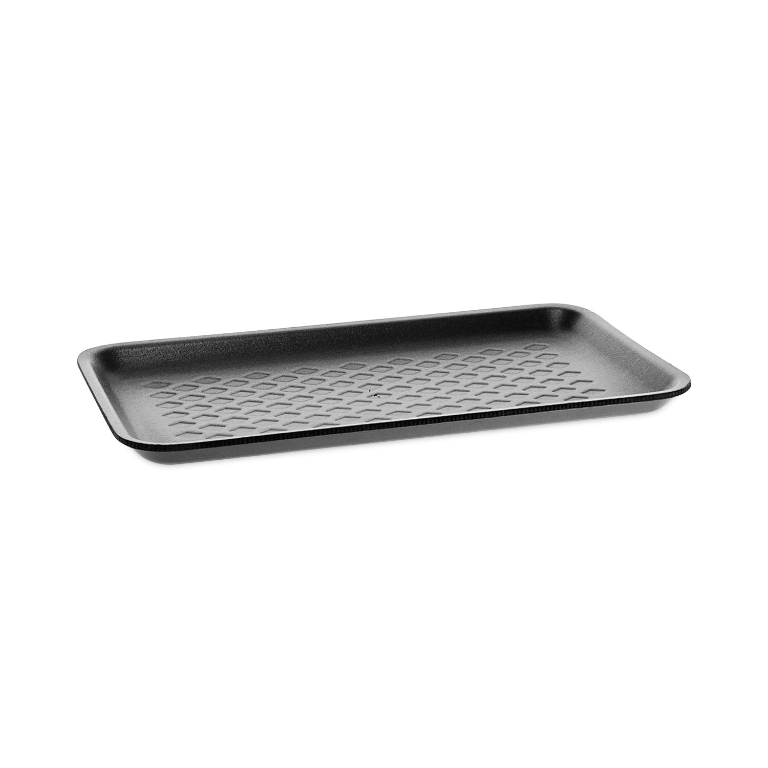 Pactiv Supermarket Tray, #10S, 10.88 x 5.88 x 0.69, Black, Foam, 500/Carton (51P910S)