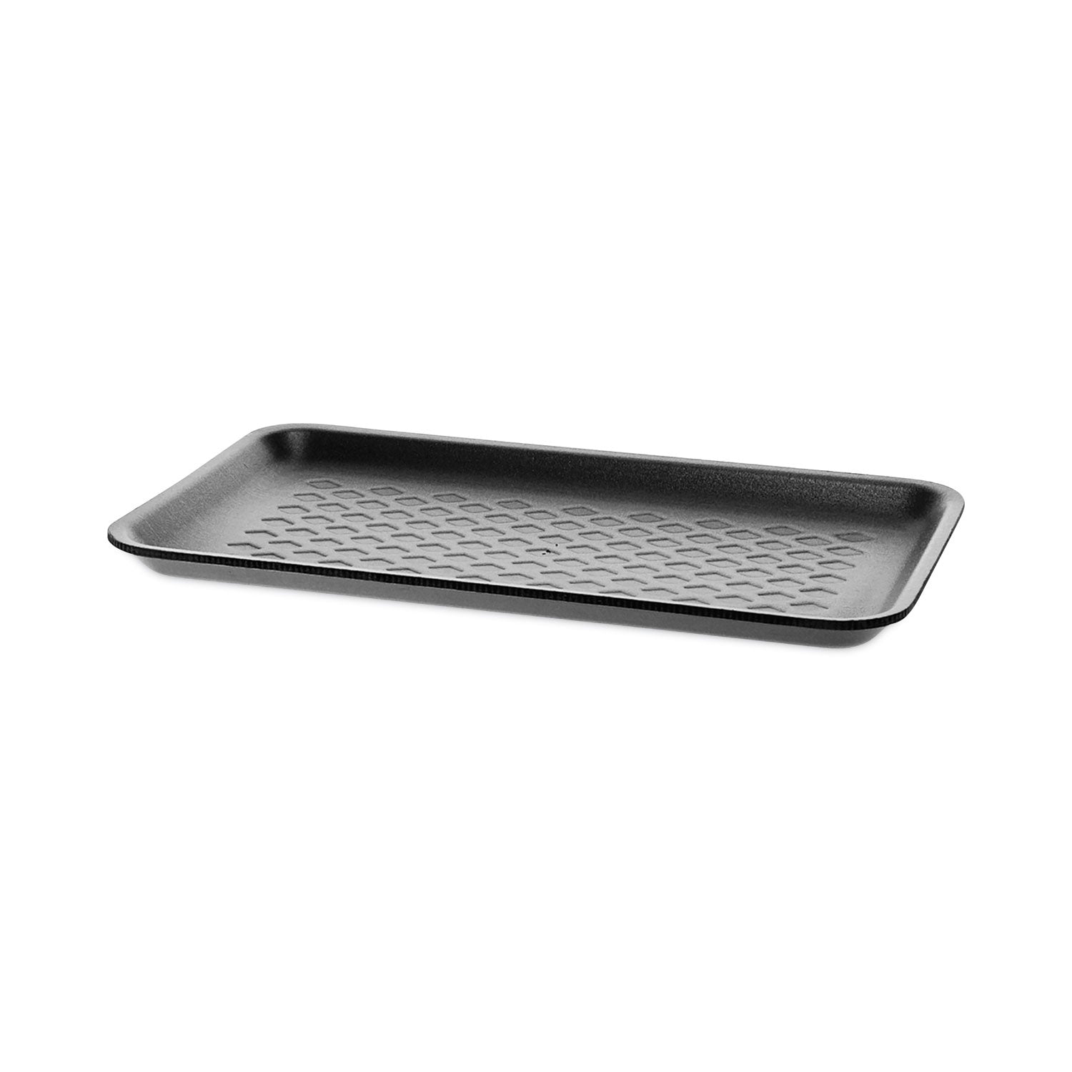 Pactiv Supermarket Tray, #10S, 10.88 x 5.88 x 0.69, Black, Foam, 500/Carton (51P910S)